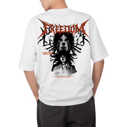 EREN FREEDOM OVERSIZE T-SHIRT - ATTACK ON TITAN - Hypestore
