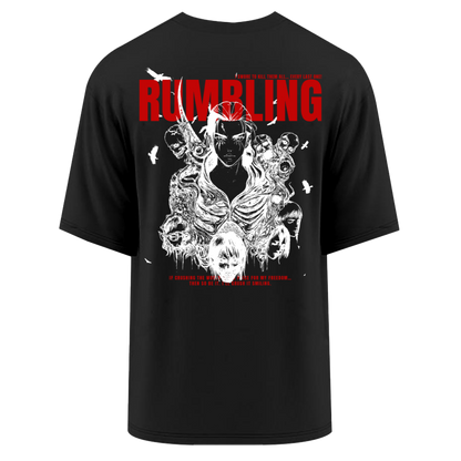 EREN BLACK OVERSIZE T-SHIRT - ATTACK ON TITAN