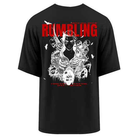 EREN BLACK OVERSIZE T-SHIRT - ATTACK ON TITAN
