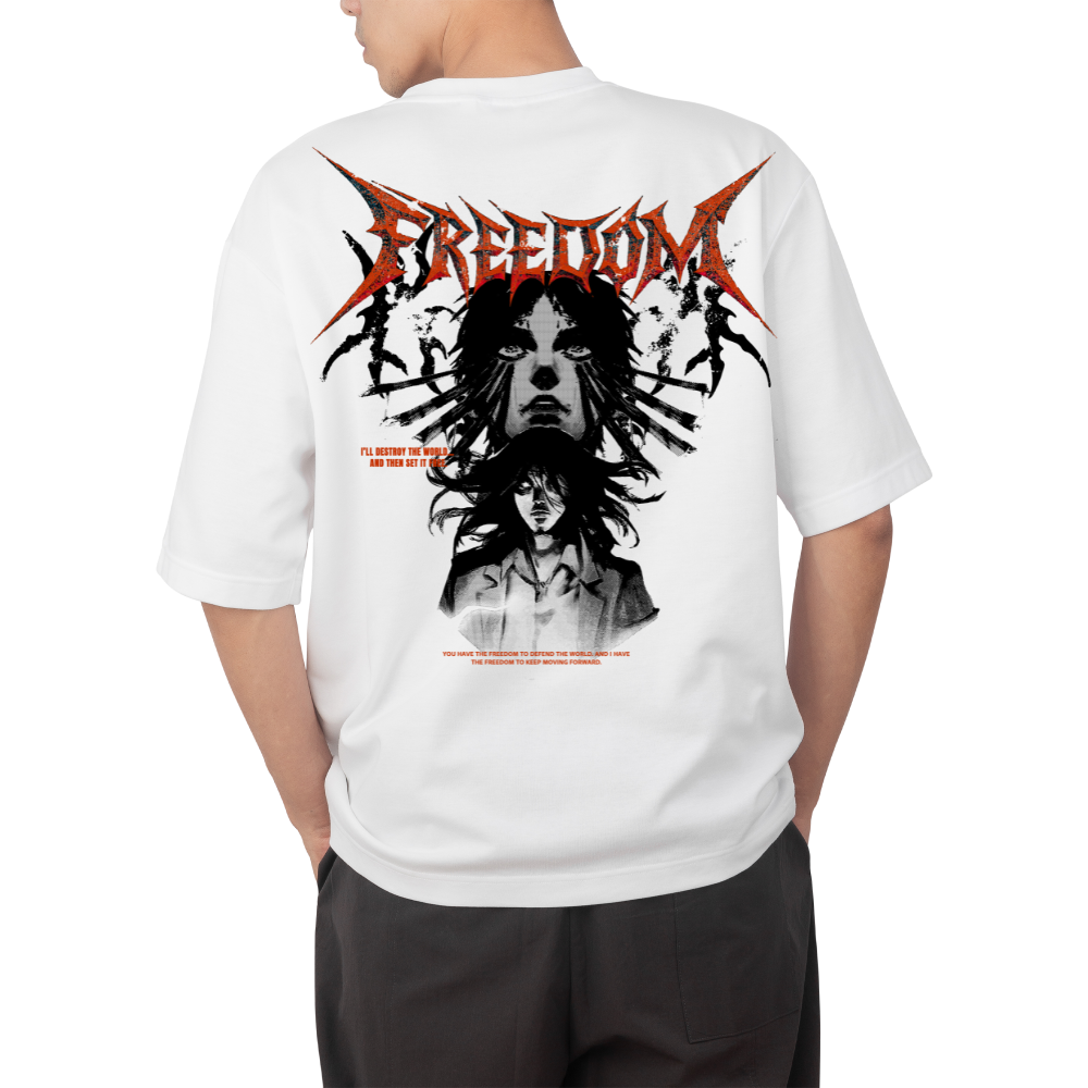 EREN FREEDOM OVERSIZE T-SHIRT - ATTACK ON TITAN