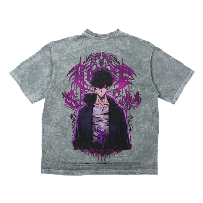 JINWOO GRAY OVERSIZE T-SHIRT - SOLO LEVELING