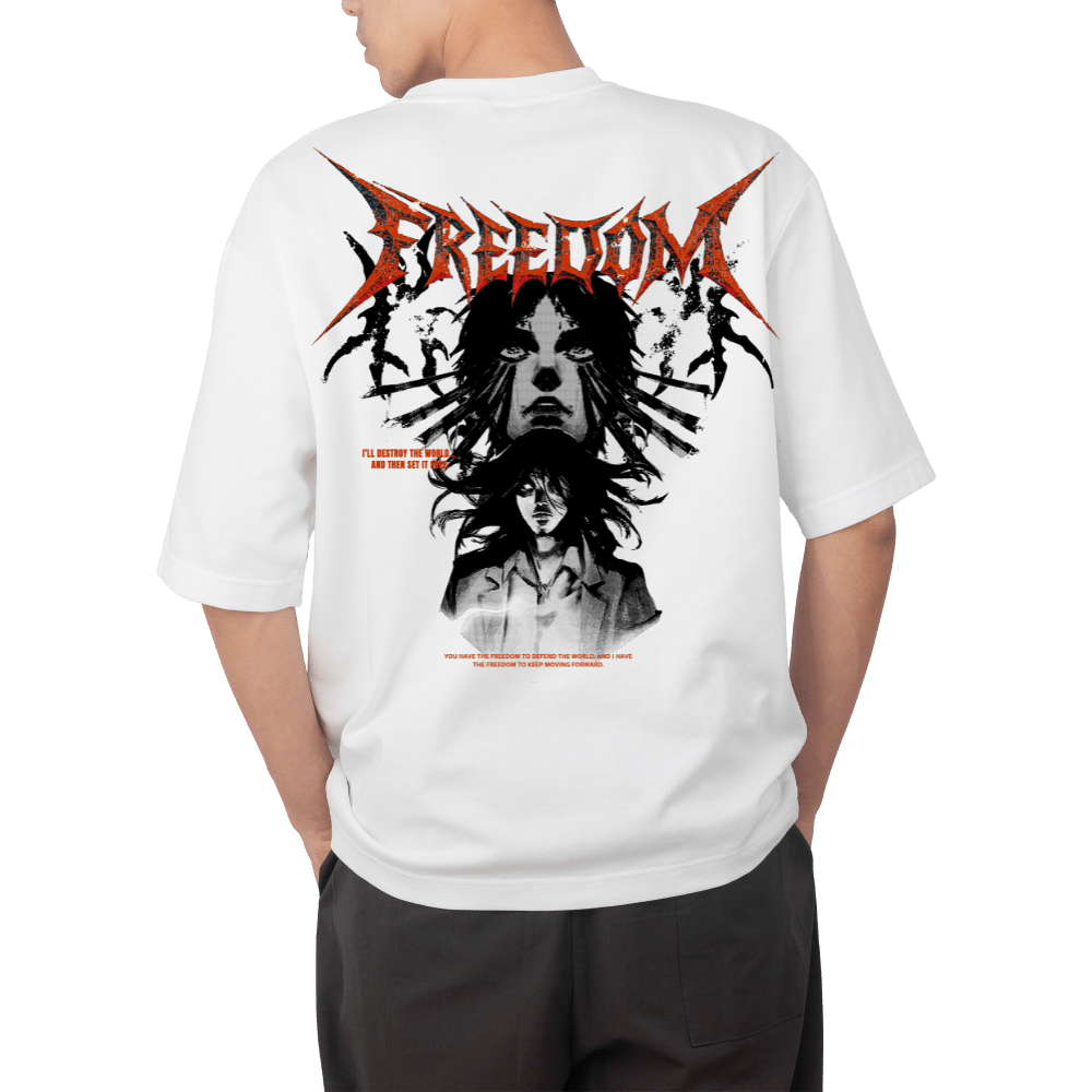 EREN FREEDOM OVERSIZE T-SHIRT - ATTACK ON TITAN - Hypestore