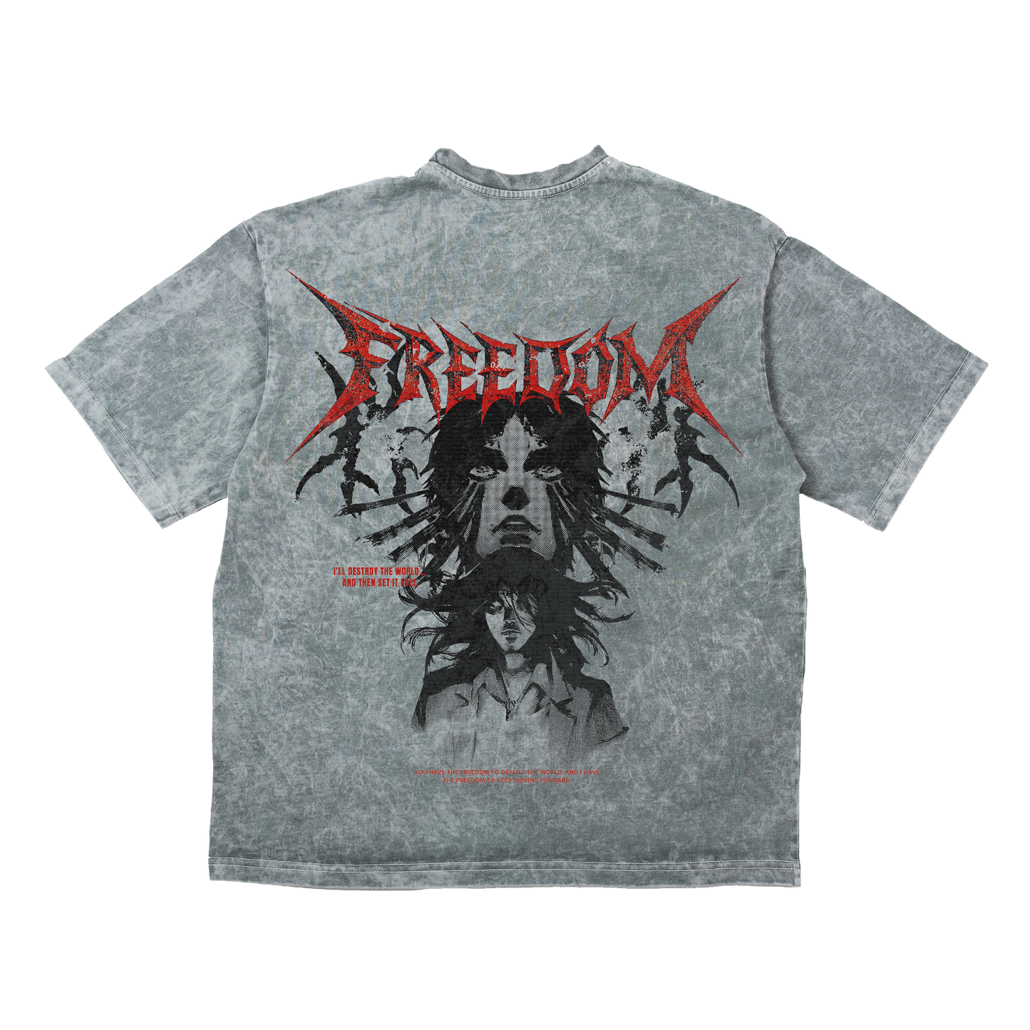 EREN FREEDOM OVERSIZE T-SHIRT - ATTACK ON TITAN