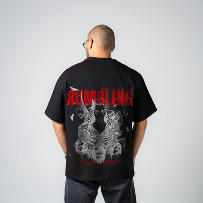 EREN BLACK OVERSIZE T-SHIRT - ATTACK ON TITAN