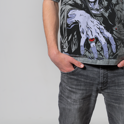 ITACHI GRAY OVERSIZE T-SHIRT - NARUTO
