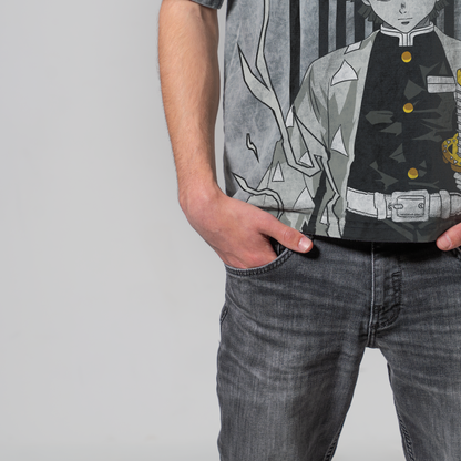 ZENITSU THUNDER OVERSIZE T-SHIRT - DEMON SLAYER