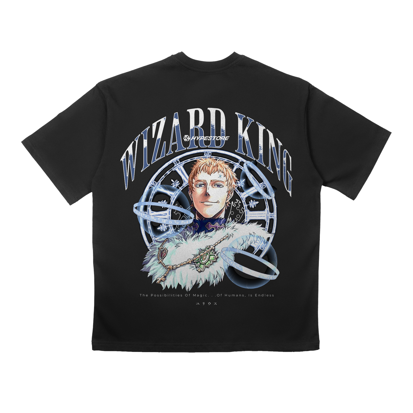 WIZARD KING OVERSIZE T-SHIRT - BLACK CLOVER