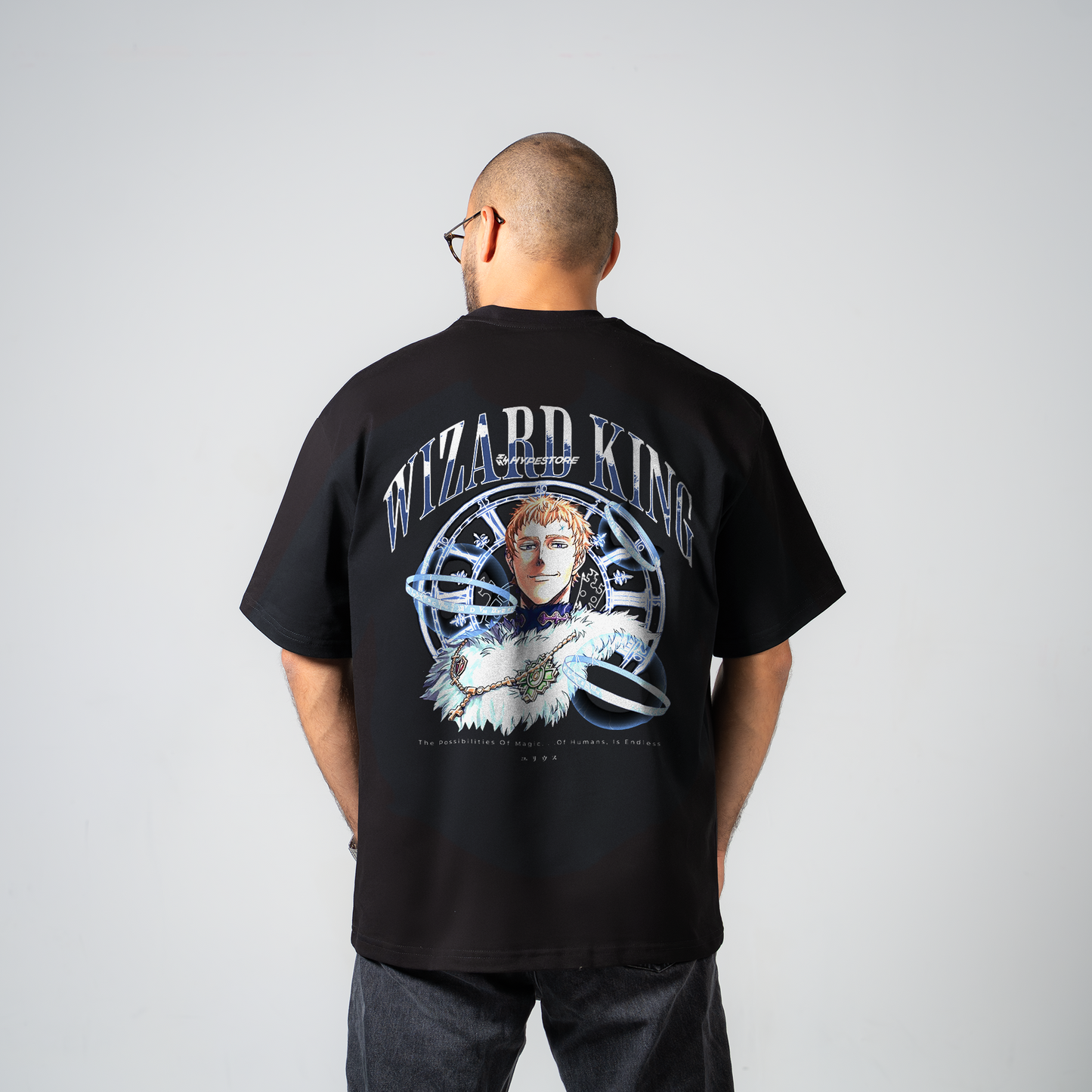 WIZARD KING OVERSIZE T-SHIRT - BLACK CLOVER